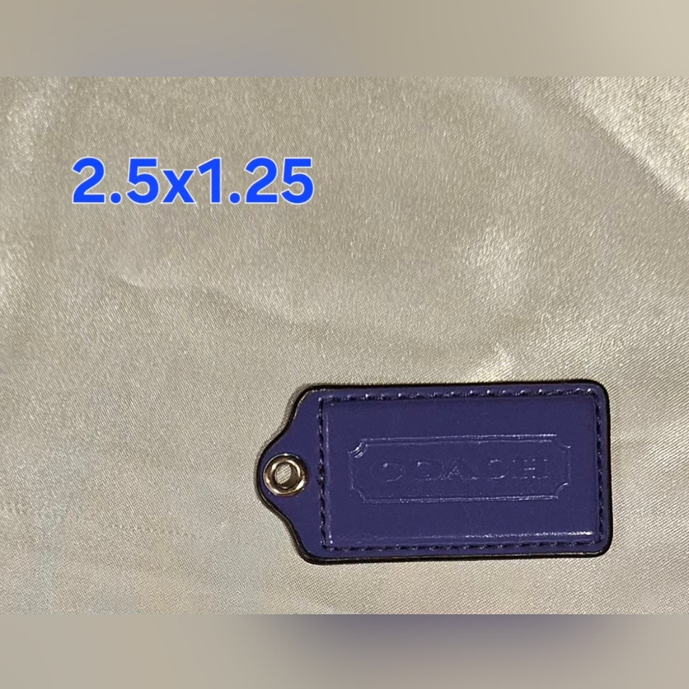 Coach Purple Leather Hangtag